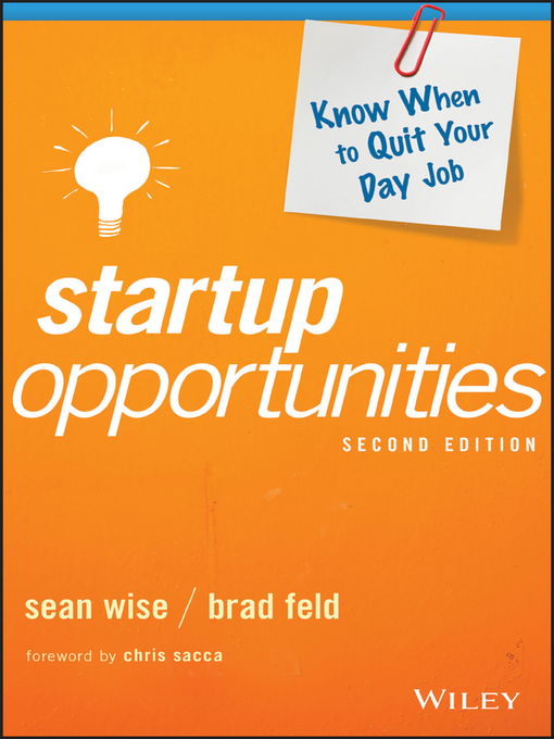 Title details for Startup Opportunities by Sean Wise - Available